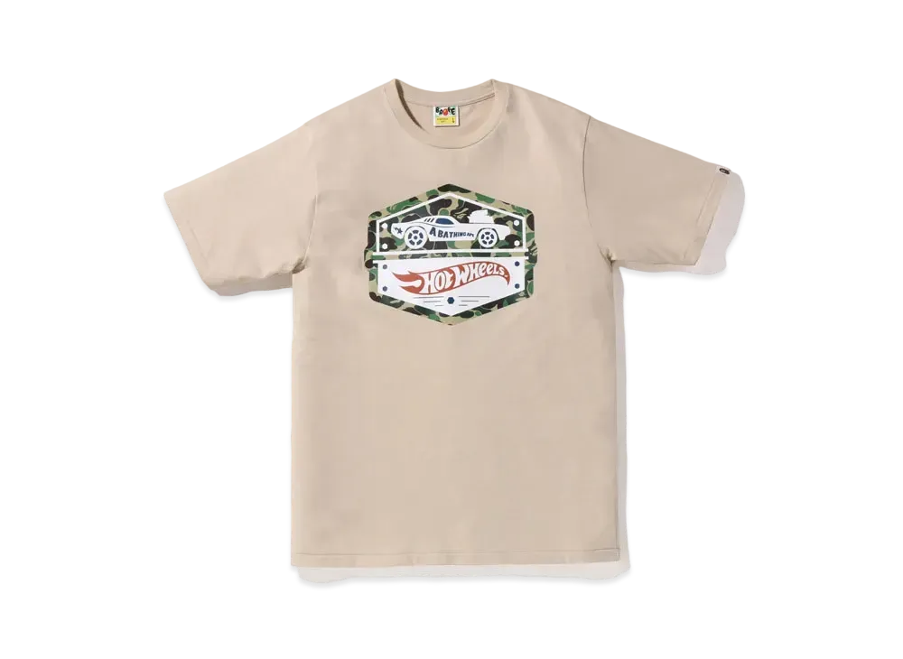 A BATHING APE x HOT WHEELS CAR TEE "Beige"
