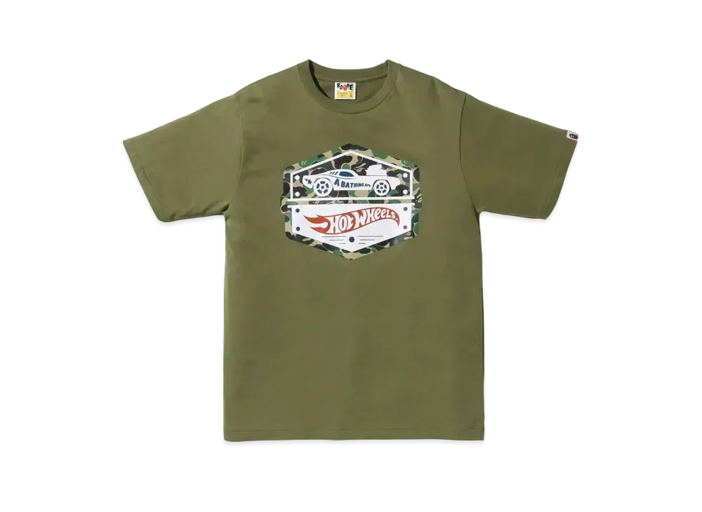 A BATHING APE x HOT WHEELS CAR TEE "Olive Drab"