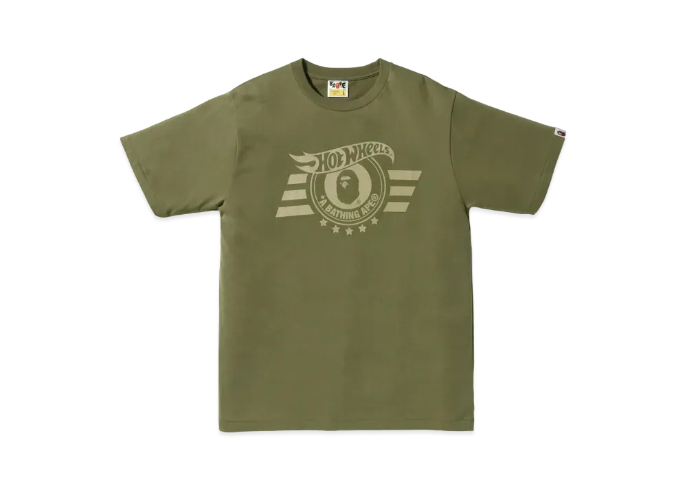 A BATHING APE x HOT WHEELS ICON TEE "Olive Drab"