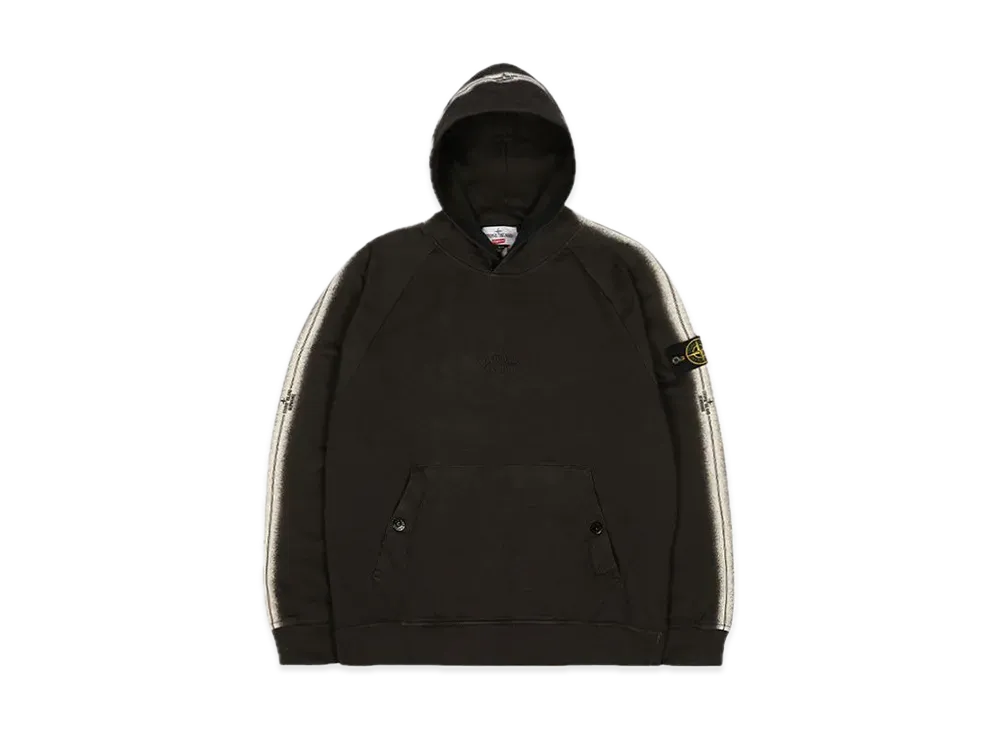 Supreme / Stone Island Stripe Hooded Sweatshirt "Black"