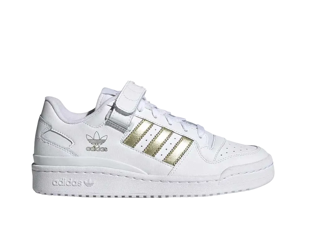 adidas Women's Forum Low "Cloud White Gold Metallic"
