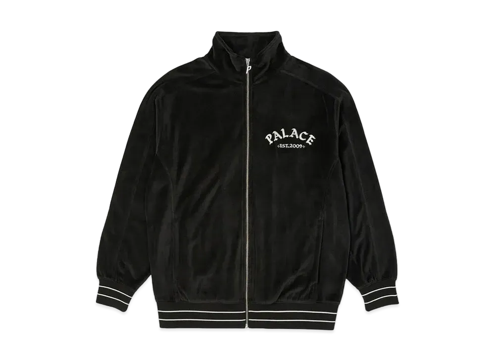 PALACE GALORE VELOUR TRACK TOP "Black"