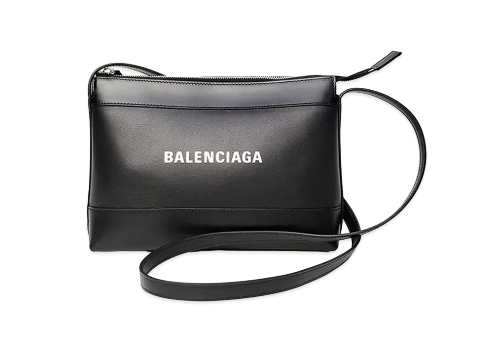 BALENCIAGA Navy Crossbody Shoulder Bag "Black"
