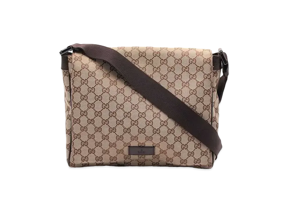GUCCI GG Canvas Messenger Bag "Brown"