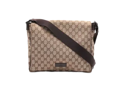 GUCCI GG Canvas Messenger Bag "Brown"