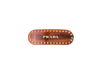 PRADA Plex Hair Clip "Rust Tortoiseshell"