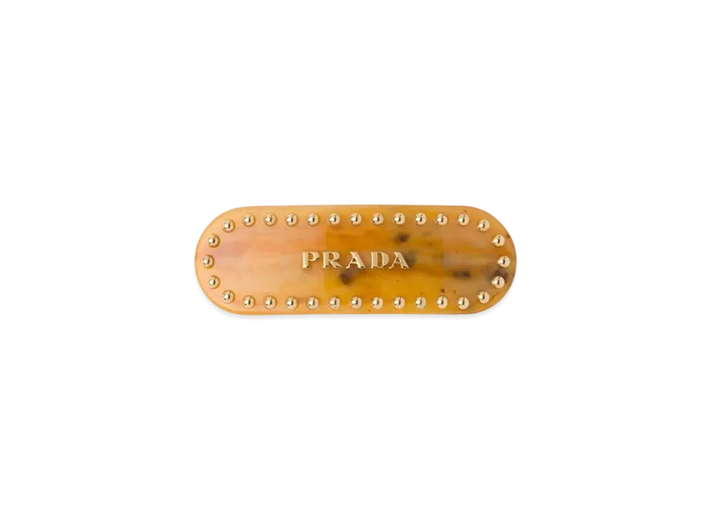 PRADA Plex Hair Clip "Caramel Tortoiseshell"