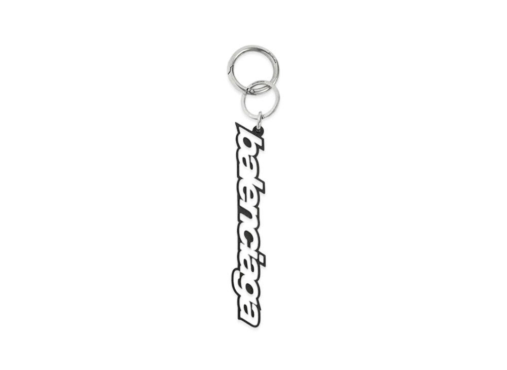 BALENCIAGA Key Ring ”Black/White”