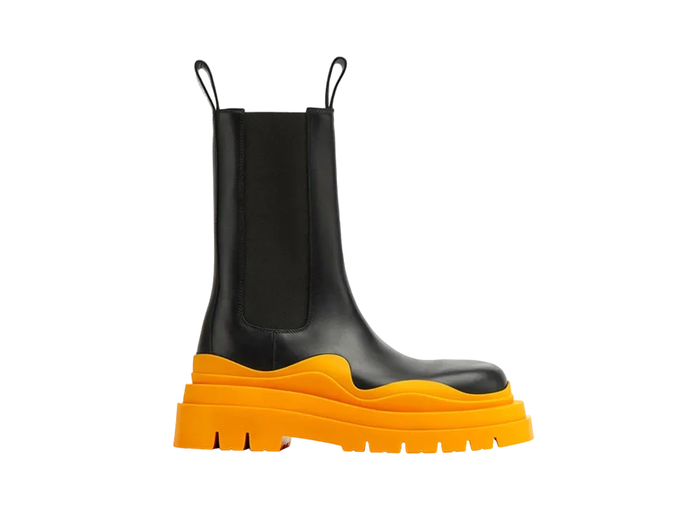 Bottega Veneta Tire "Black/Tangerine"