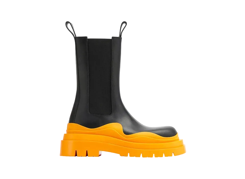 Bottega Veneta Tire "Black/Tangerine"