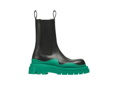 Bottega Veneta Tire "Black/Acid Turquoise"