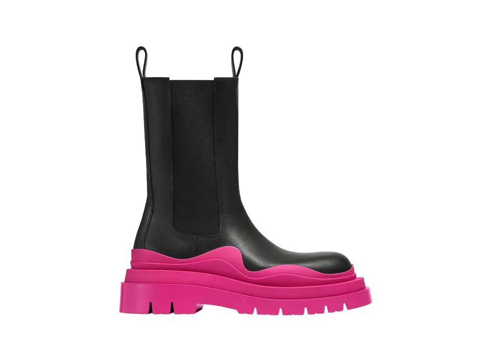 Bottega Veneta Tire "Black/Hollyhock"