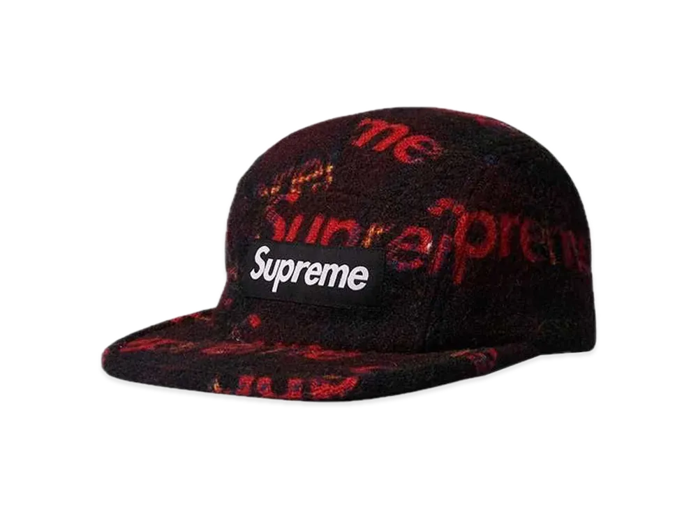 シュプリーム ハリスツイード キャンプ キャップ "ブラック"