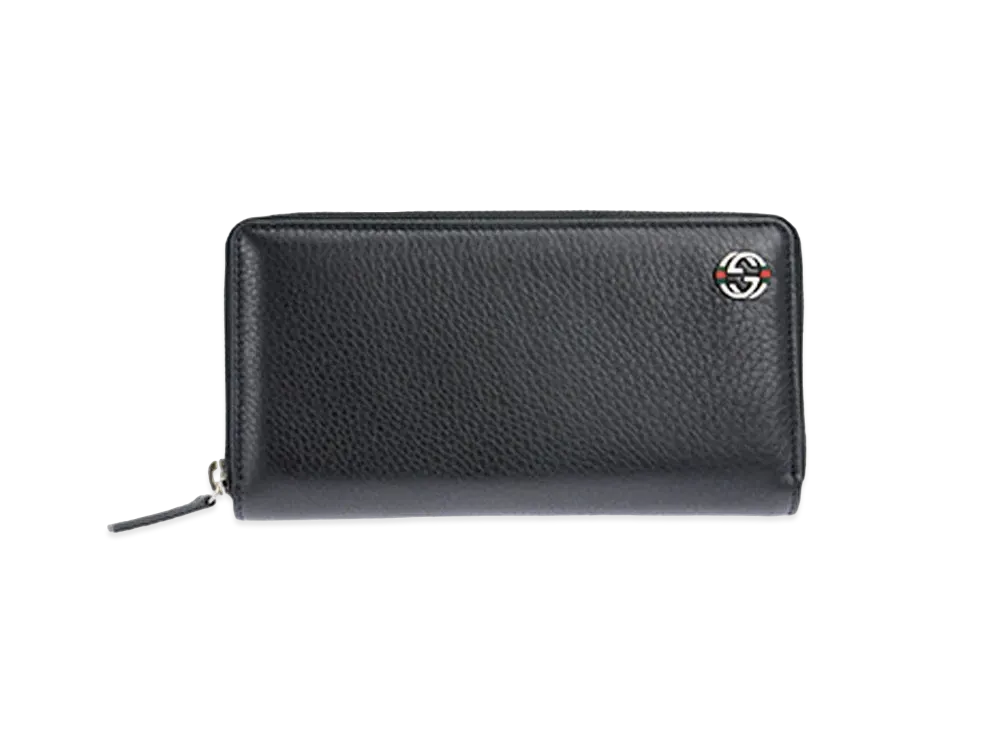 GUCCI Interlocking G Zip Around Wallet "Black"