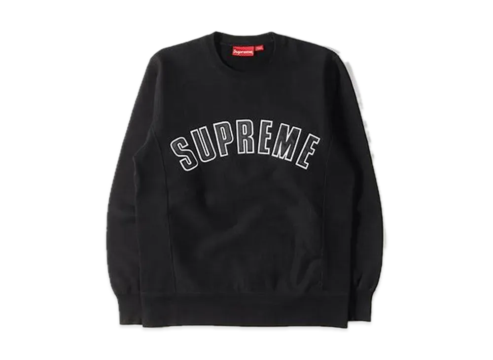 シュプリーム アーチ ロゴ クルーネック "ブラック"