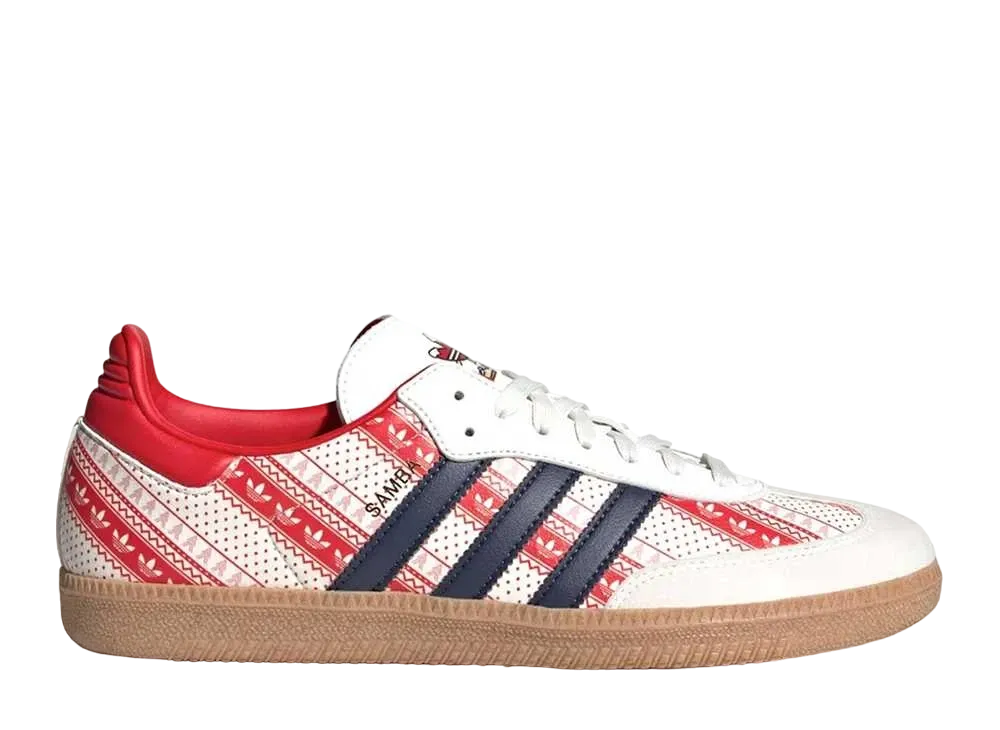 アディダス サンバ ビーガン "クリスマス/クラウドホワイト/ヴィヴィッドレッド"