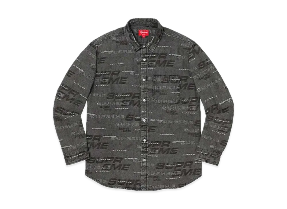 シュプリーム ディメンション ロゴ デニム シャツ "ブラック"