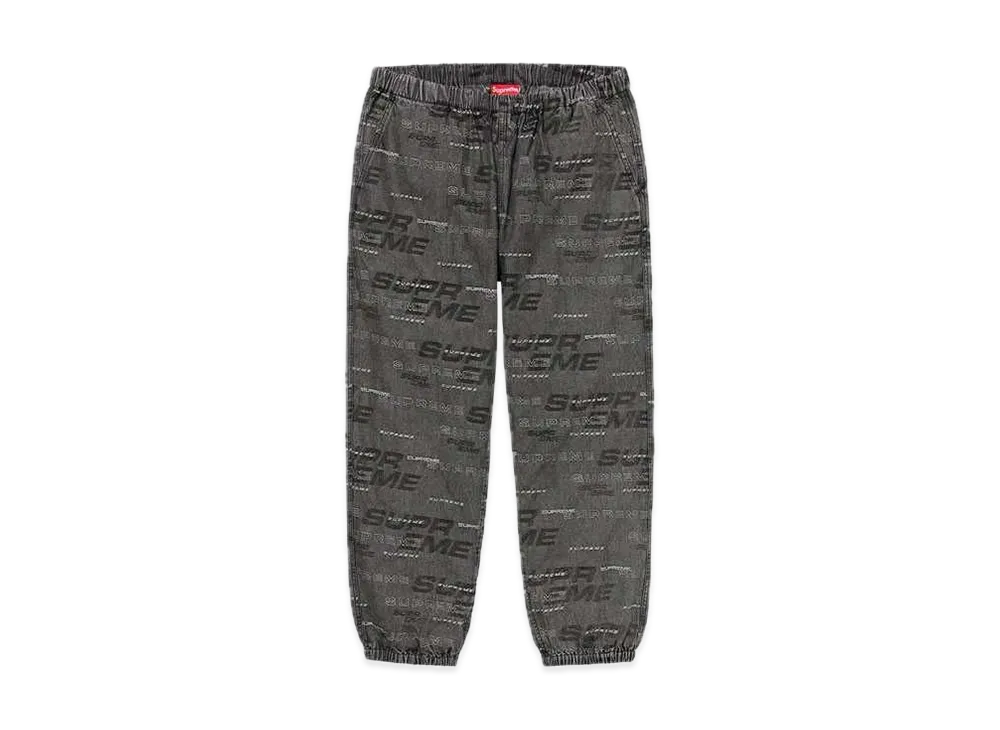 Supreme Dimensions Logo Denim Skate Pant "Black"
