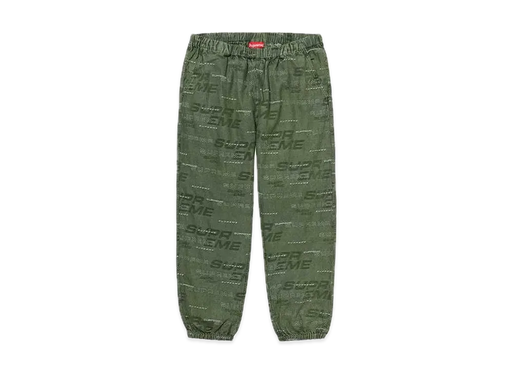 Supreme Dimensions Logo Denim Skate Pant "Green"