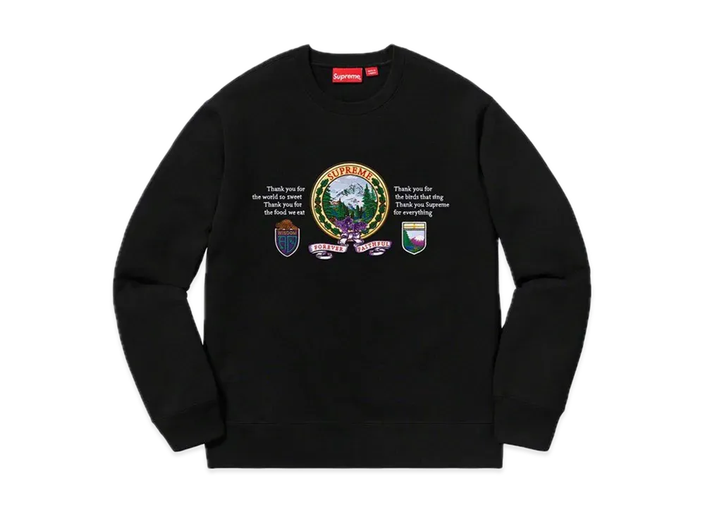 Supreme Mountain Crewneck "Black"