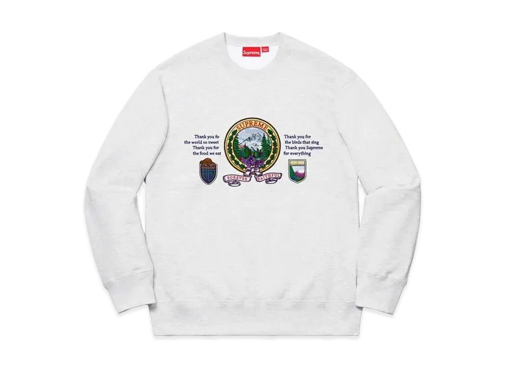 Supreme Mountain Crewneck "Ash Grey"