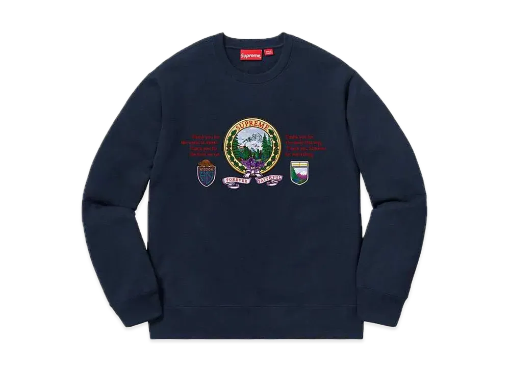 Supreme Mountain Crewneck "Navy"