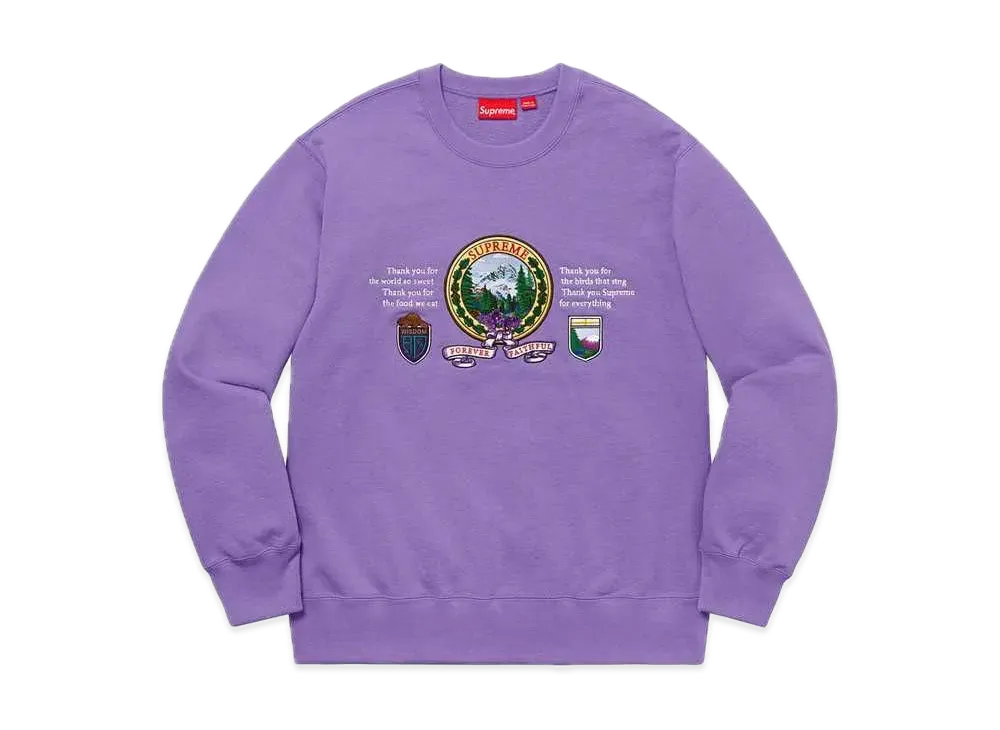 Supreme Mountain Crewneck "Light Violet"