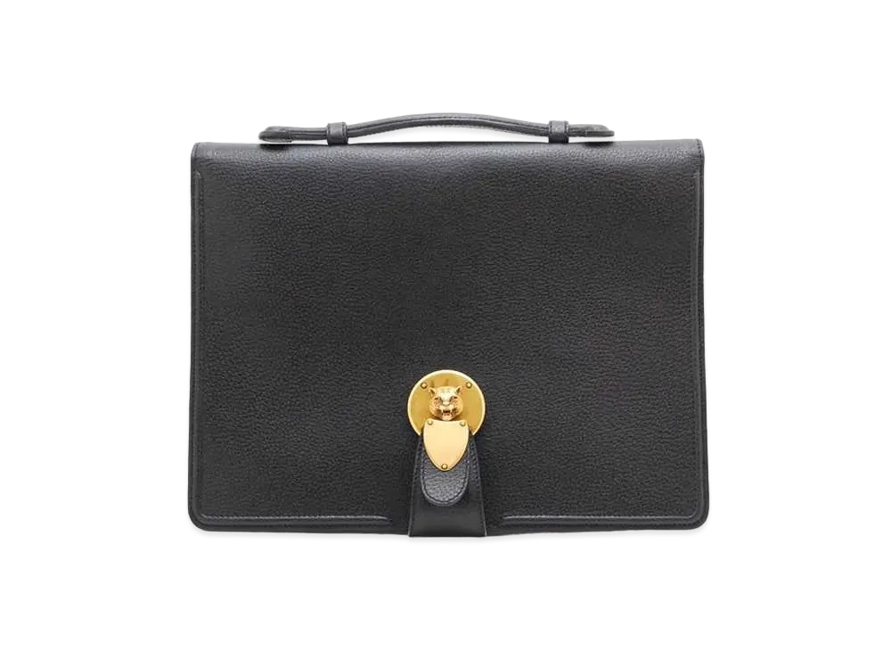 グッチ キャットヘッド クラッチバッグ "ブラック" 495655