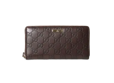 GUCCI Guccissima Zip Around Wallet "Brown"