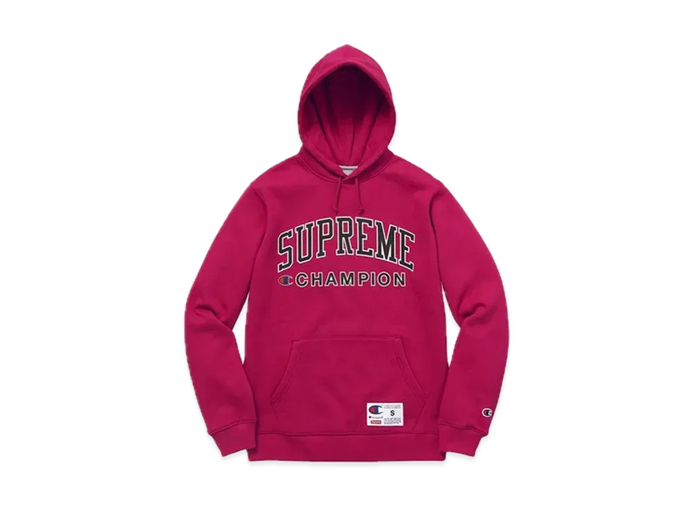 Supreme Champion Hooded Sweatshirt "Magenta"