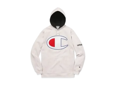 Supreme Champion Satin Logo Hoodie "Ash Grey"
