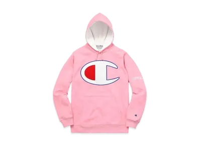 Supreme Champion Satin Logo Hoodie "Pink"