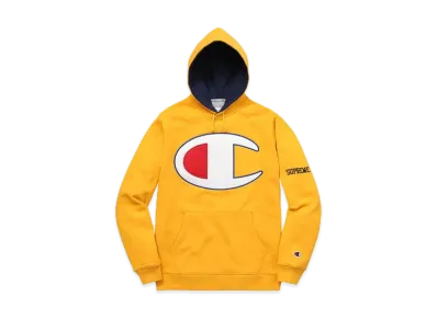 Supreme Champion Satin Logo Hoodie "Gold"