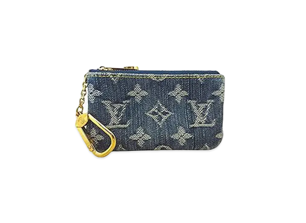 Louis Vuitton Monogram Denim Pochette Cle "Blue"