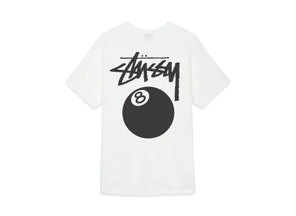 Stussy 8 Ball Pig Dyed Tee "White"