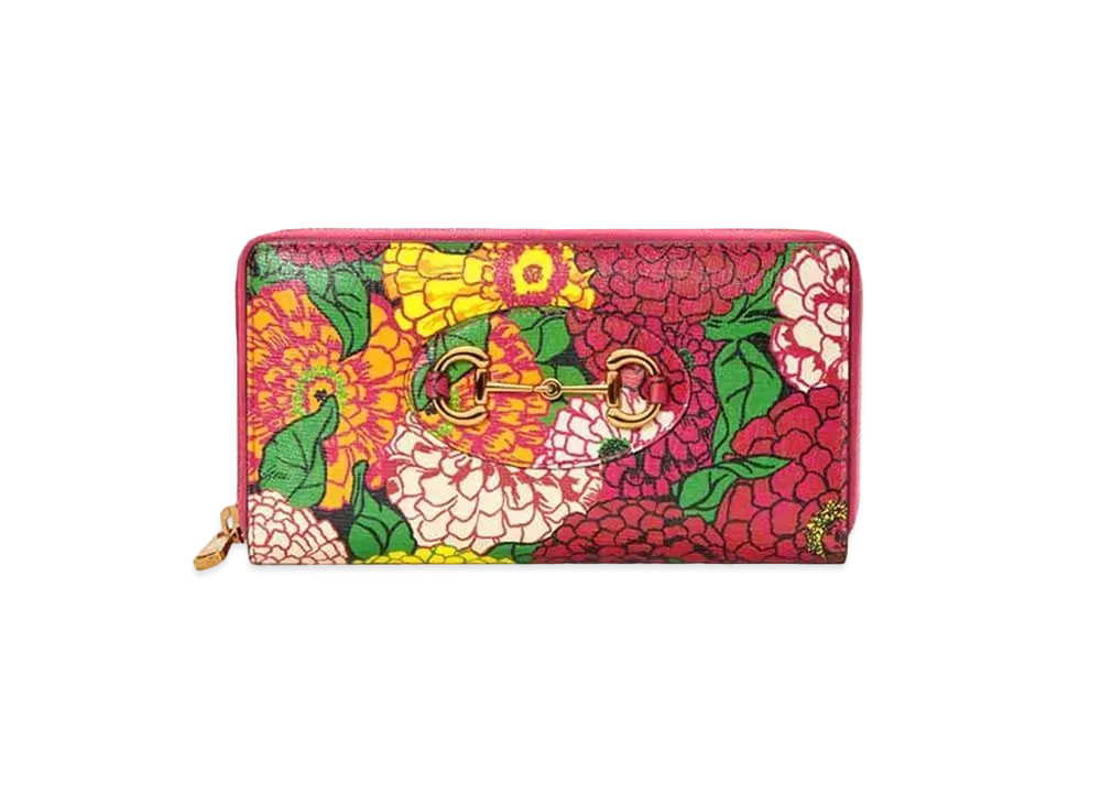 GUCCI x Ken Scott Horsebit 1955 Zip Around Wallet "Pink"