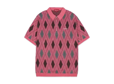 Supreme Argyle Zip Polo "Dusty Magenta"