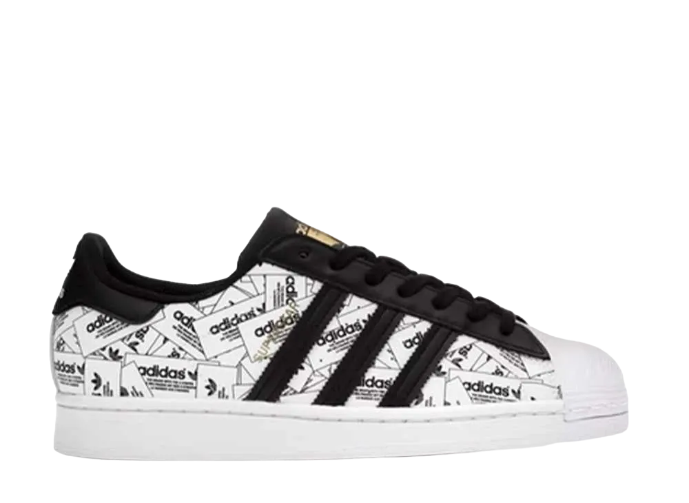 アディダス スーパースター リフレクティブ オール オーバープリント "クラウド ホワイト/コア ブラック/コア ブラック"