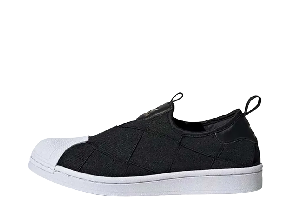 adidas Women's Superstar Slip-On "Core Black Cloud White Pink"