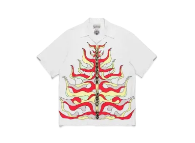 WACKO MARIA WOLF’S HEAD / HAWAIIAN SHIRT "White"