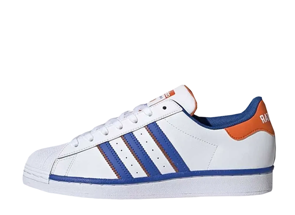 アディダス スーパースター ライバリー "フットウェア ホワイト/カレッジエイト ロイヤル/ボールド オレンジ"