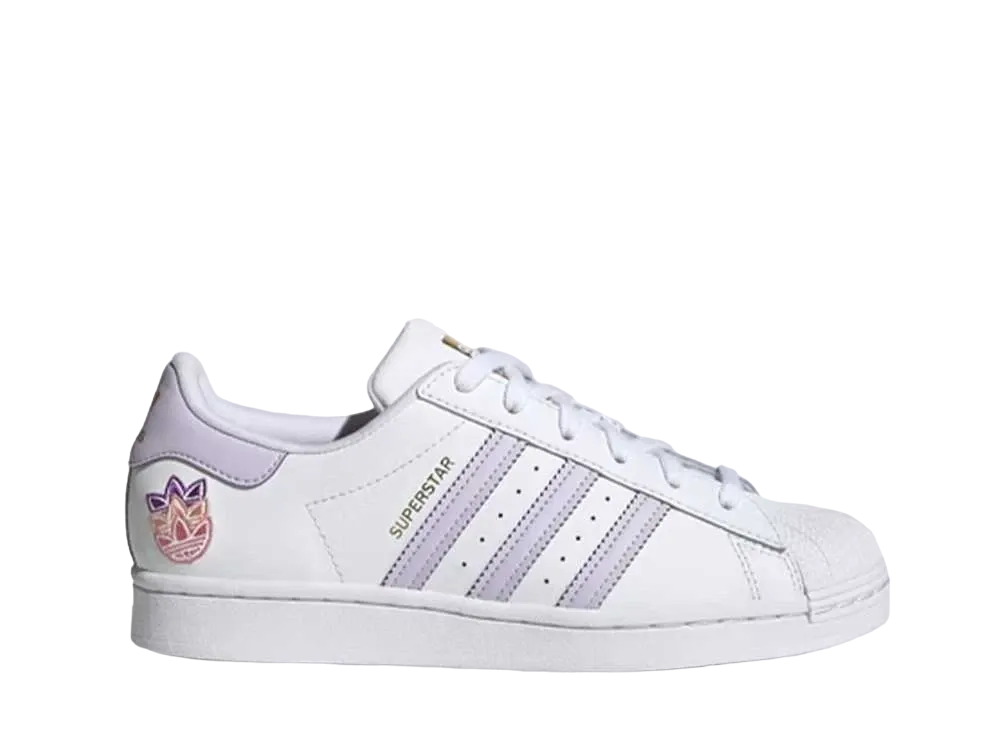 アディダス ウィメンズ スーパースター "トレフォイル ホワイト パープル ティント"