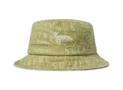 Supreme Warp Jacquard Logos Denim Crusher "Sage"