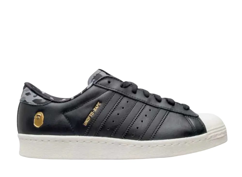 UNDEFEATED × A BATHING APE × adidas Superstar 80s "Black"