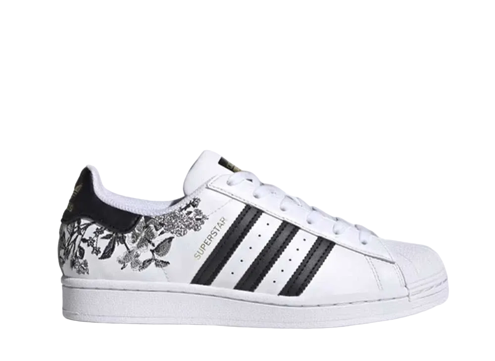 アディダス ウィメンズ スーパースター "ブラック フローラル"