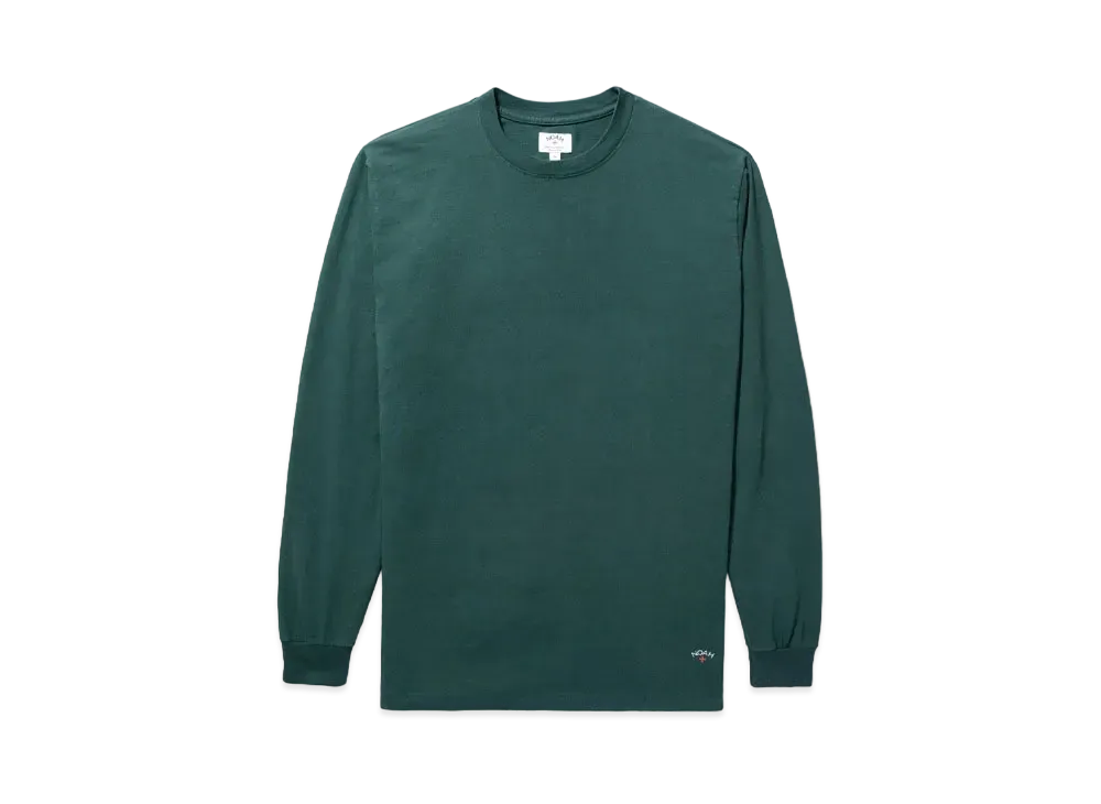 Noah Recycled Cotton Long Sleeve Tee "Forest Green"