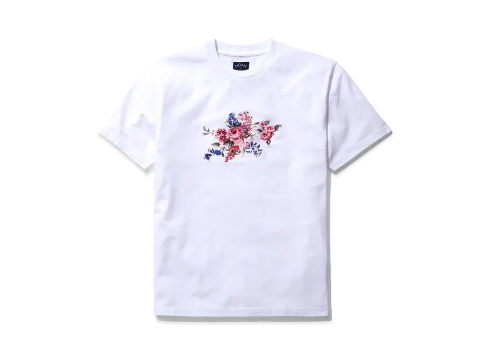 Noah Bloom Embroidered Tee "White"