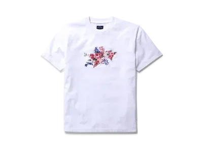 Noah Bloom Embroidered Tee "White"