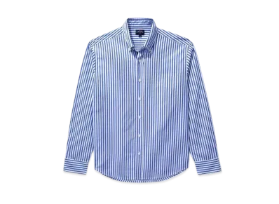 Noah Bengal Stripe Shirt "White/Blue"