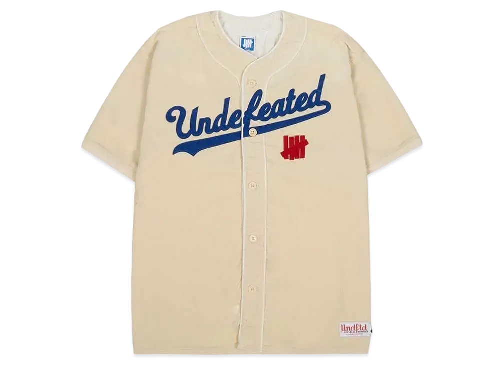 UNDEFEATED CORD S/S BASEBALL JERSEY - 30006 "Off White"